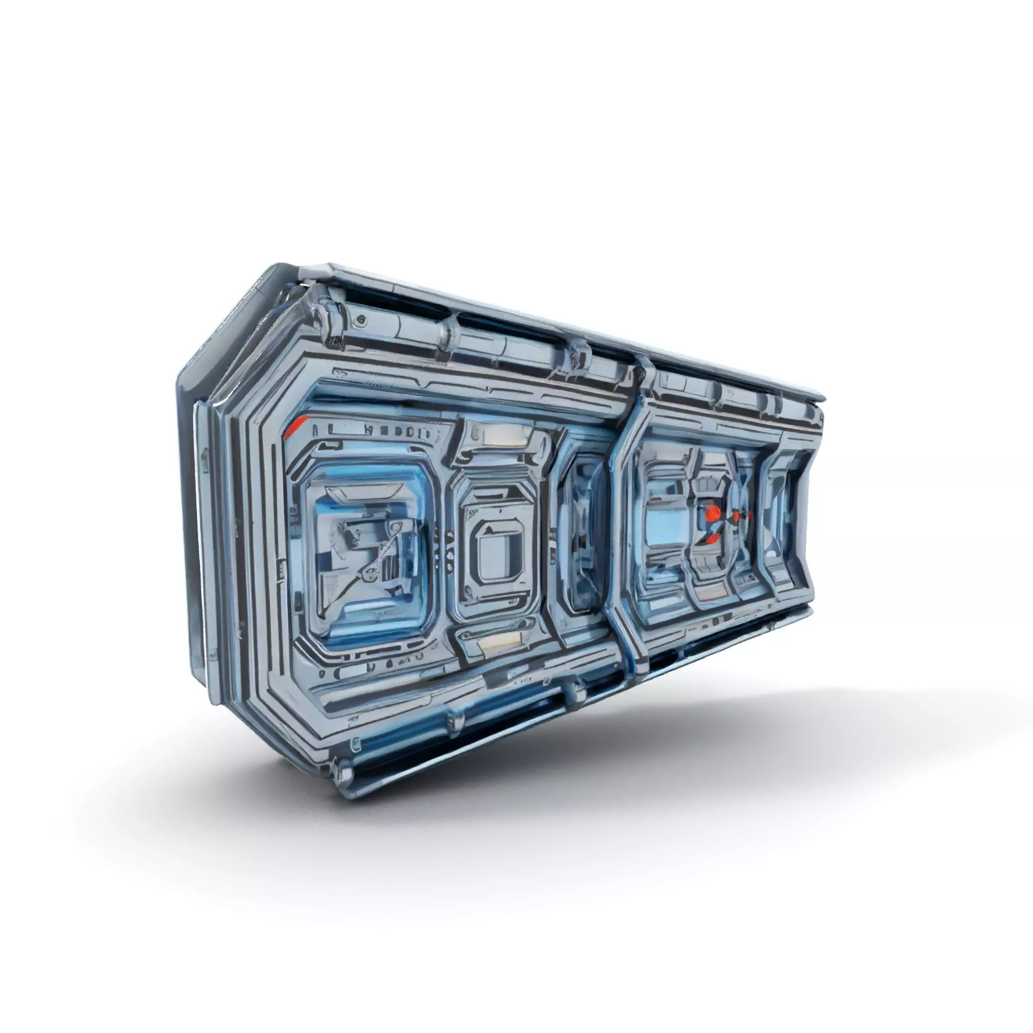 Futuristic Wall Panel model pack Low-poly 3D model_0