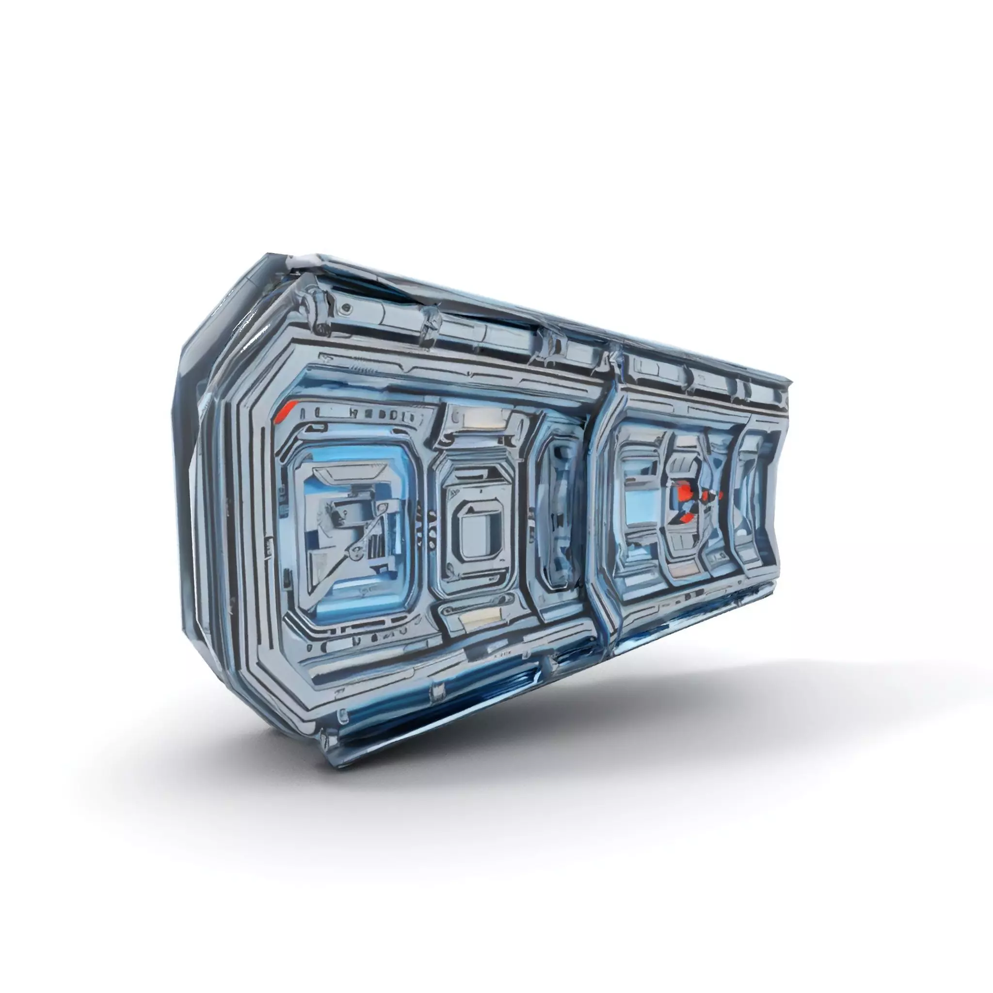 Futuristic Wall Panel model pack Low-poly 3D model_7