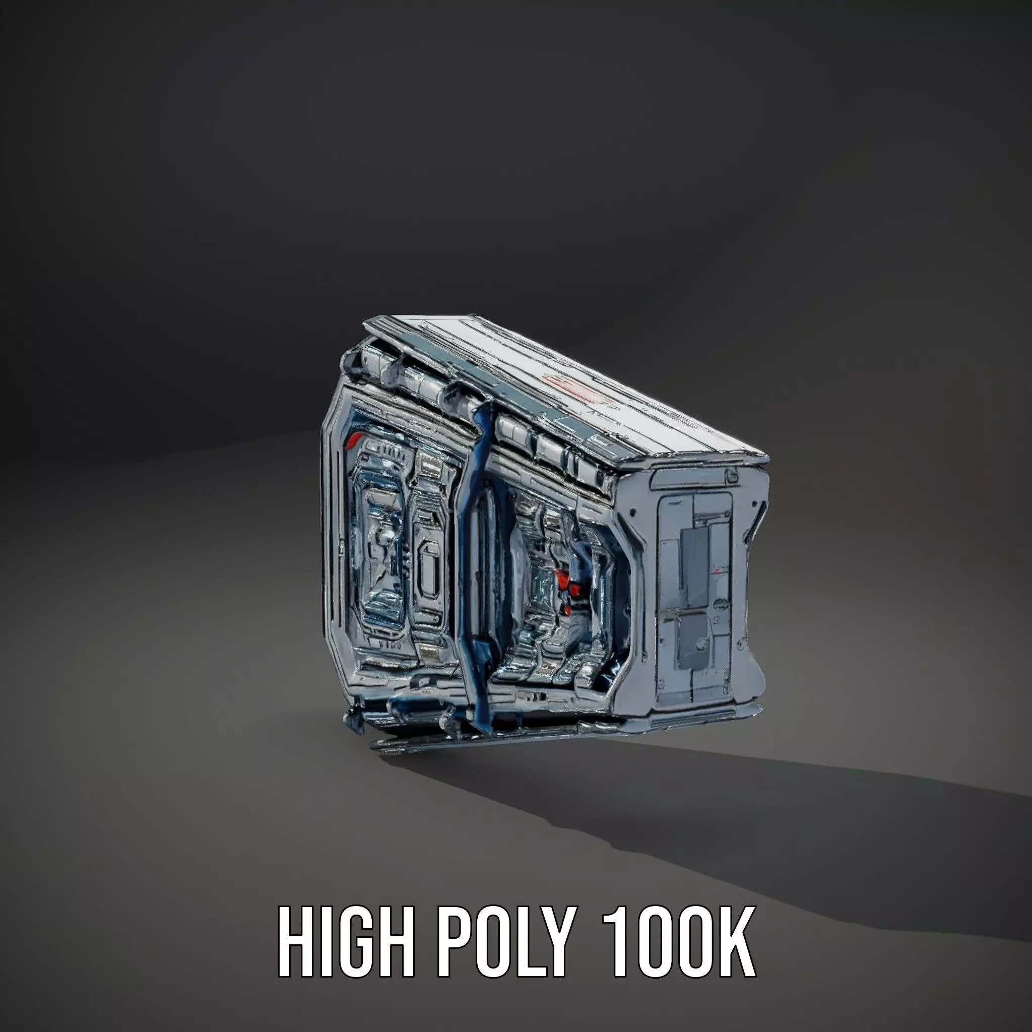 Futuristic Wall Panel model pack Low-poly 3D model_12