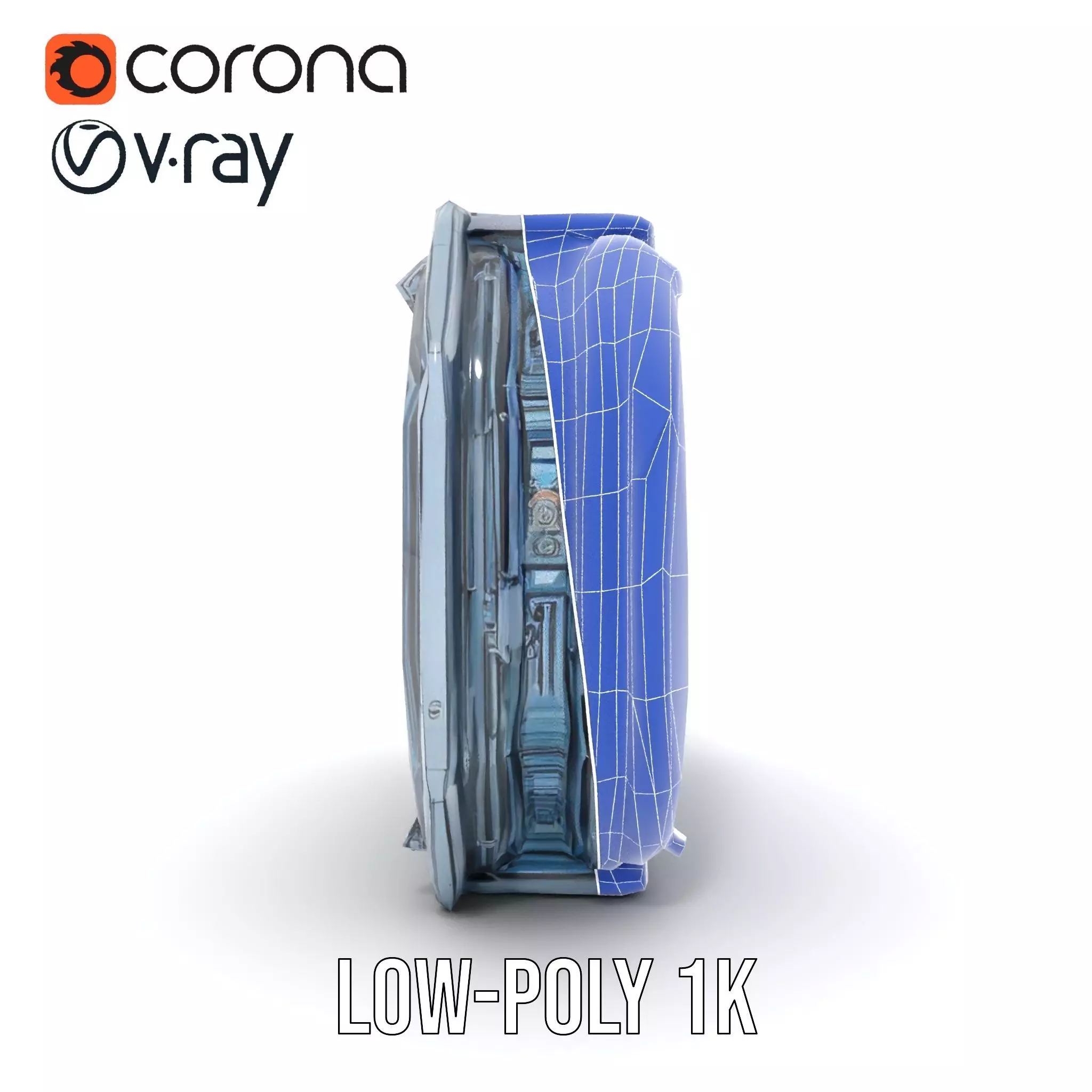 Futuristic Wall Panel model pack Low-poly 3D model_25