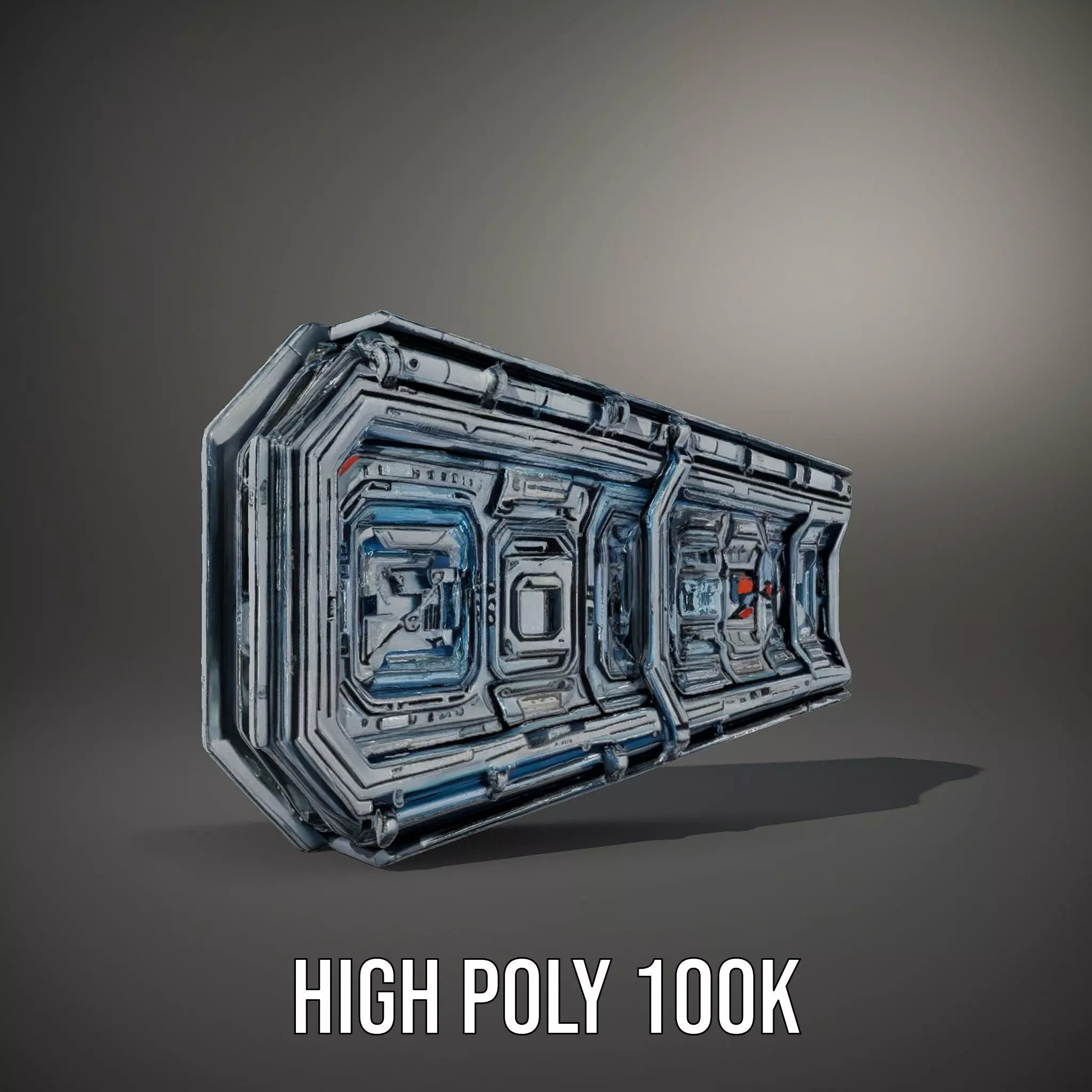 Futuristic Wall Panel model pack Low-poly 3D model_8