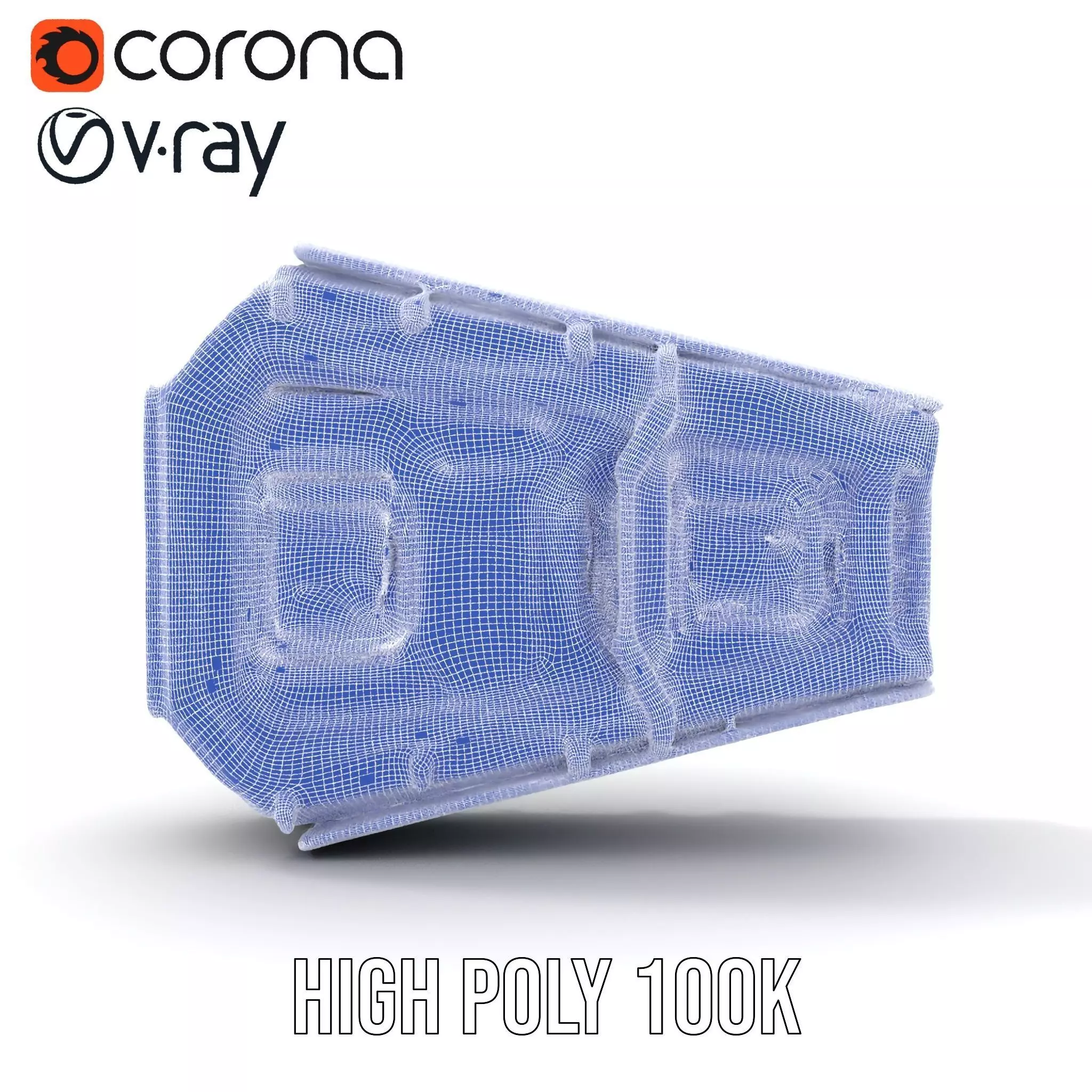 Futuristic Wall Panel model pack Low-poly 3D model_26