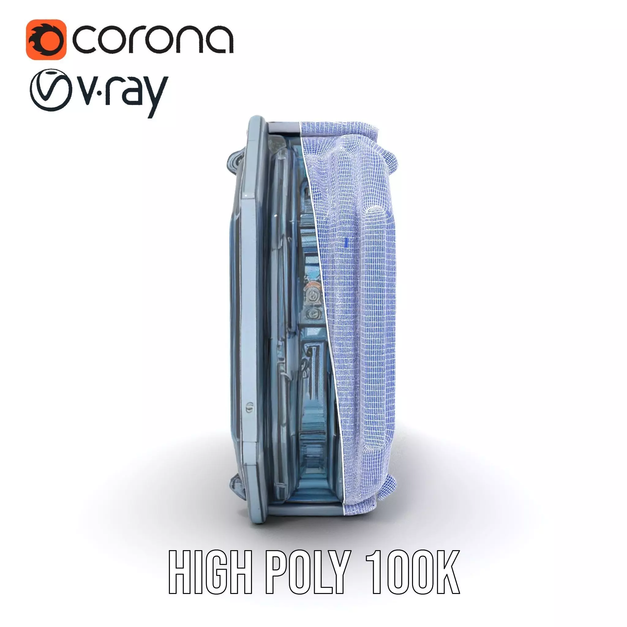 Futuristic Wall Panel model pack Low-poly 3D model_29