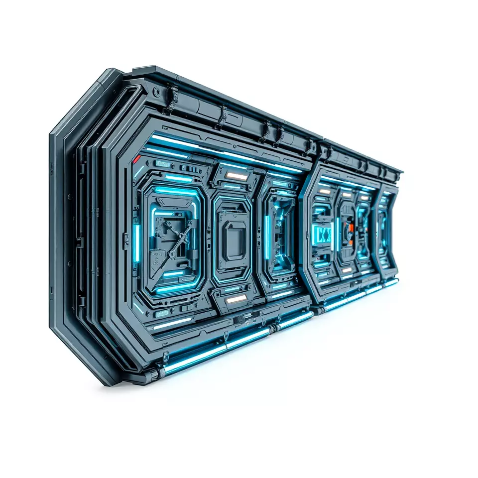 Futuristic Wall Panel model pack Low-poly 3D model_2