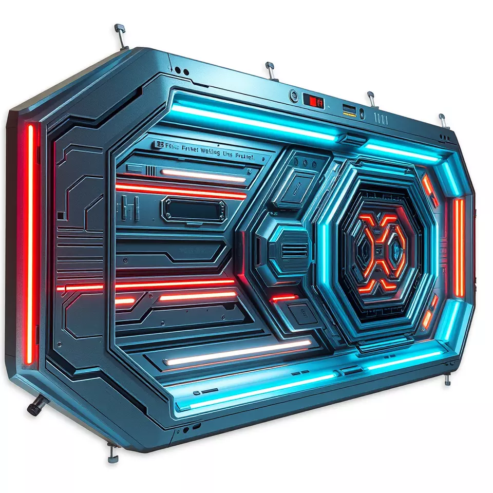 Futuristic Neon Wall model pack Low-poly 3D model_2