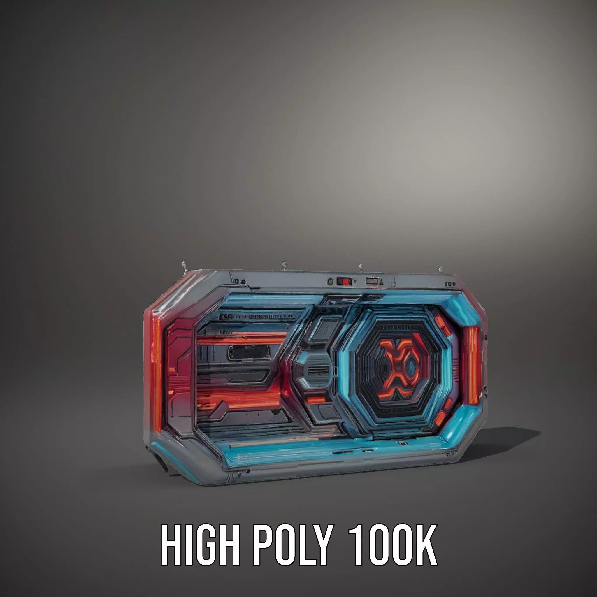 Futuristic Neon Wall model pack Low-poly 3D model_10