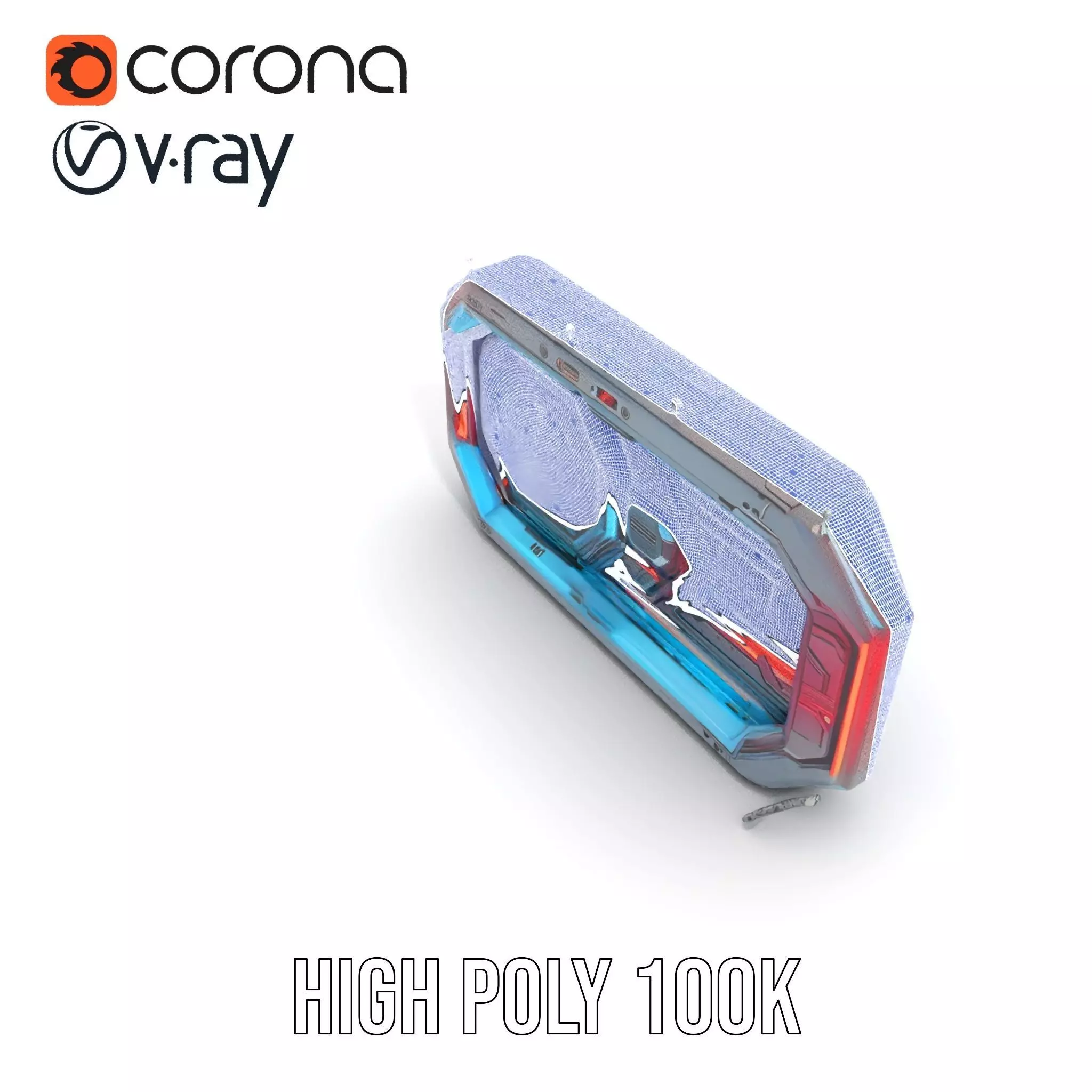 Futuristic Neon Wall model pack Low-poly 3D model_31