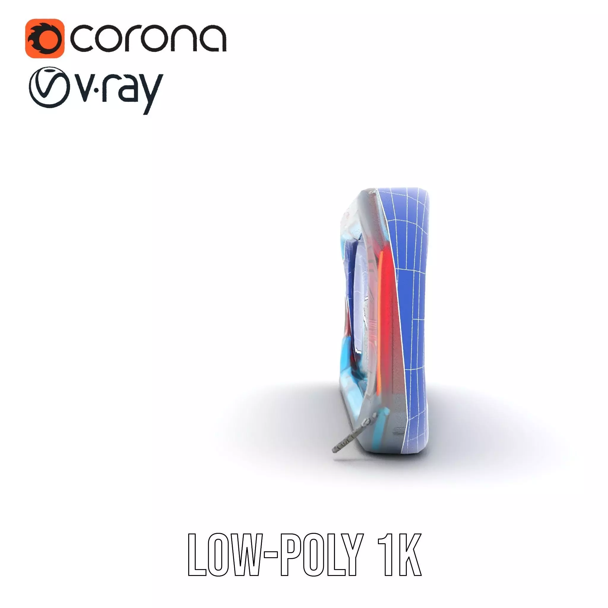 Futuristic Neon Wall model pack Low-poly 3D model_16