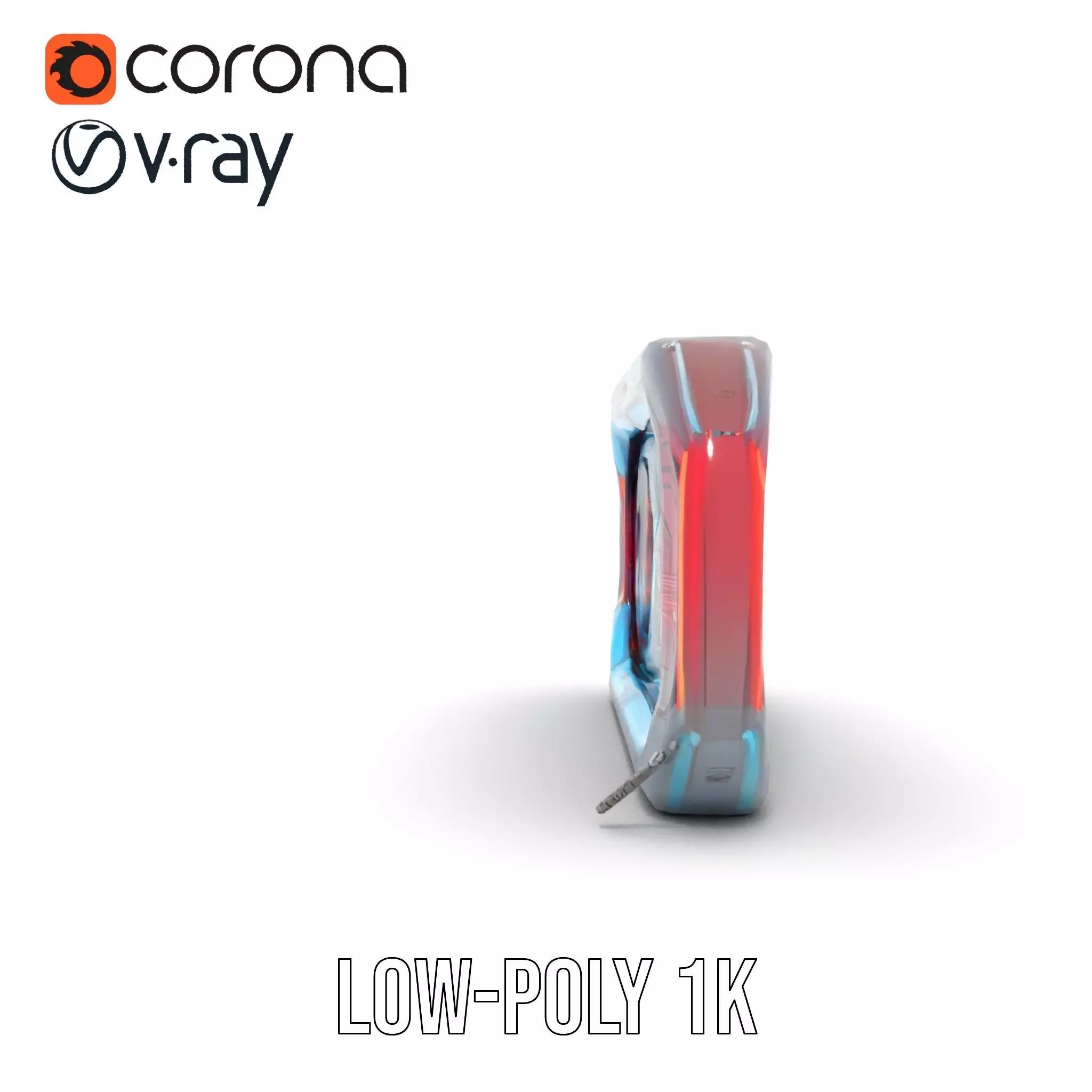 Futuristic Neon Wall model pack Low-poly 3D model_7