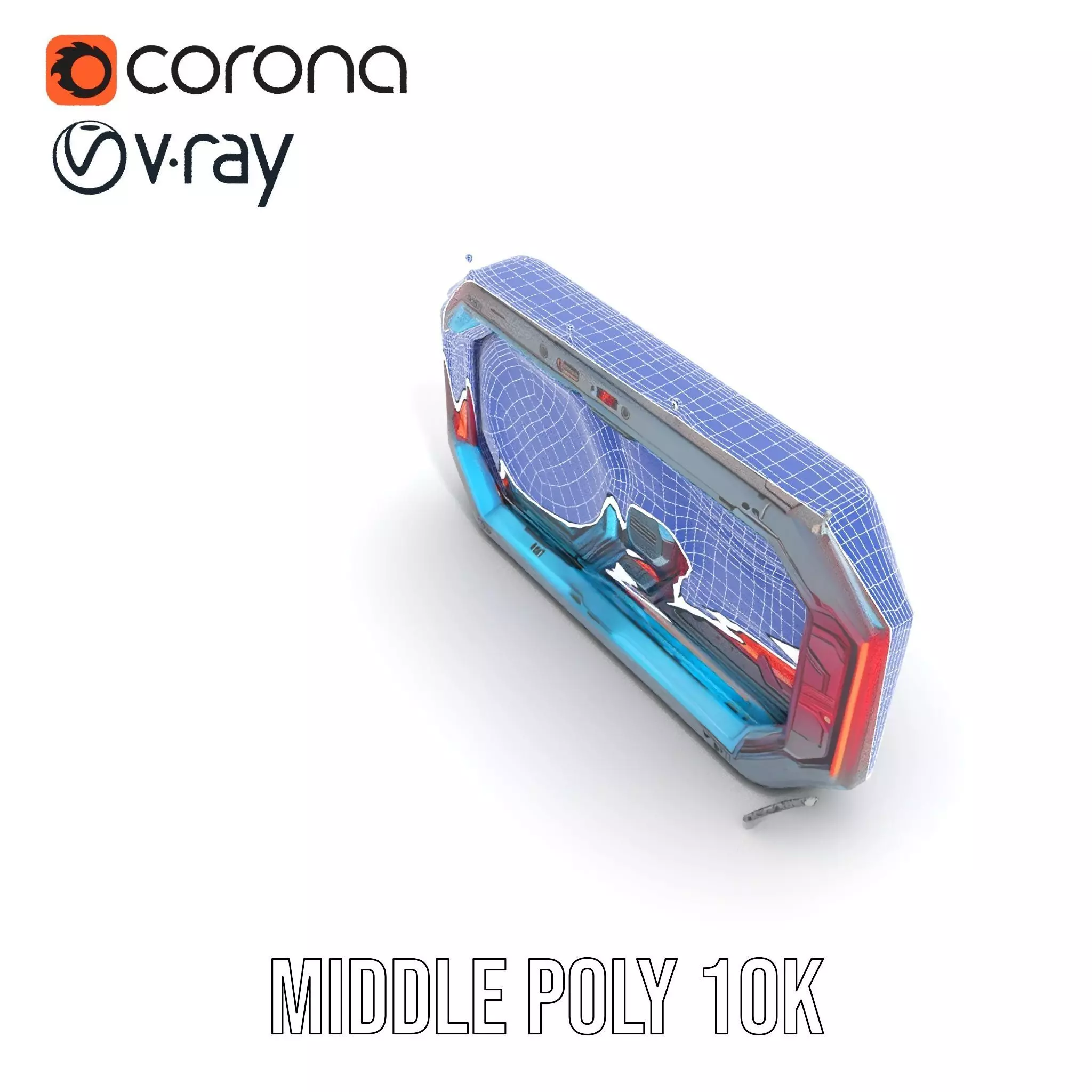 Futuristic Neon Wall model pack Low-poly 3D model_29