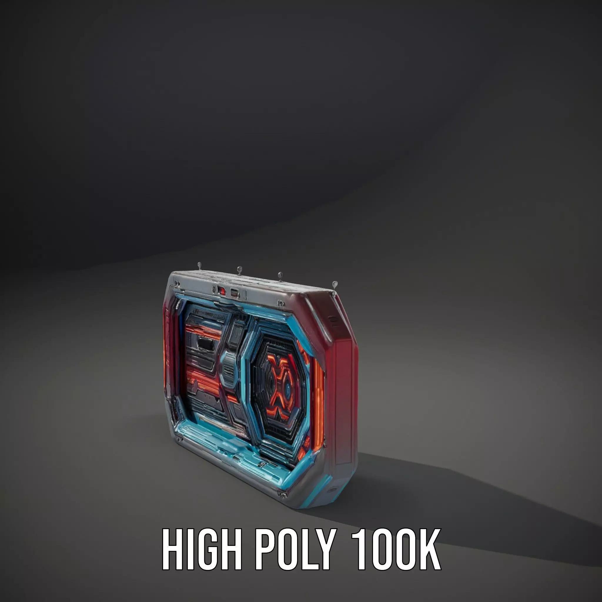 Futuristic Neon Wall model pack Low-poly 3D model_8