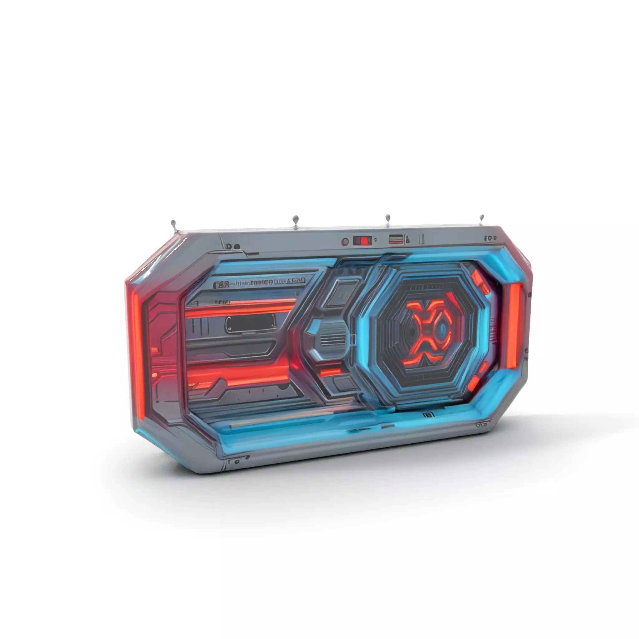 Futuristic Neon Wall model pack Low-poly 3D model_0
