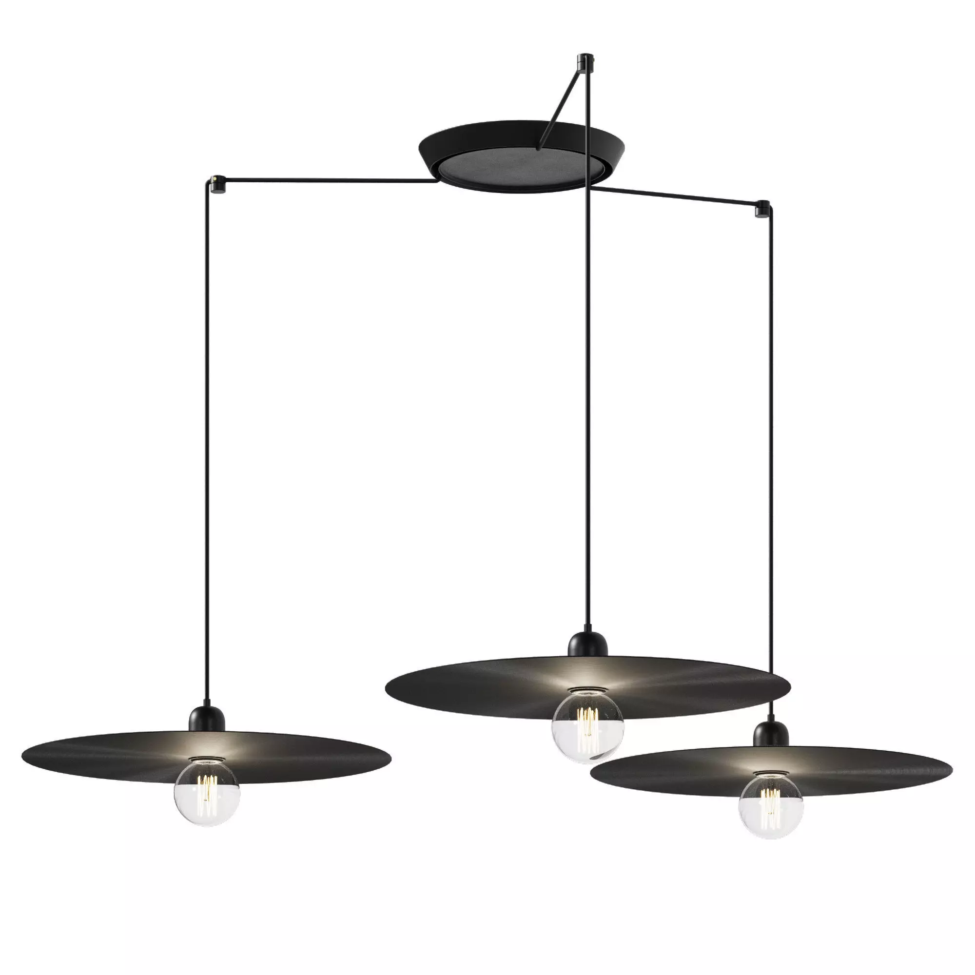 Chandelier Faro Barcelona PLAT 3L 3D model_2