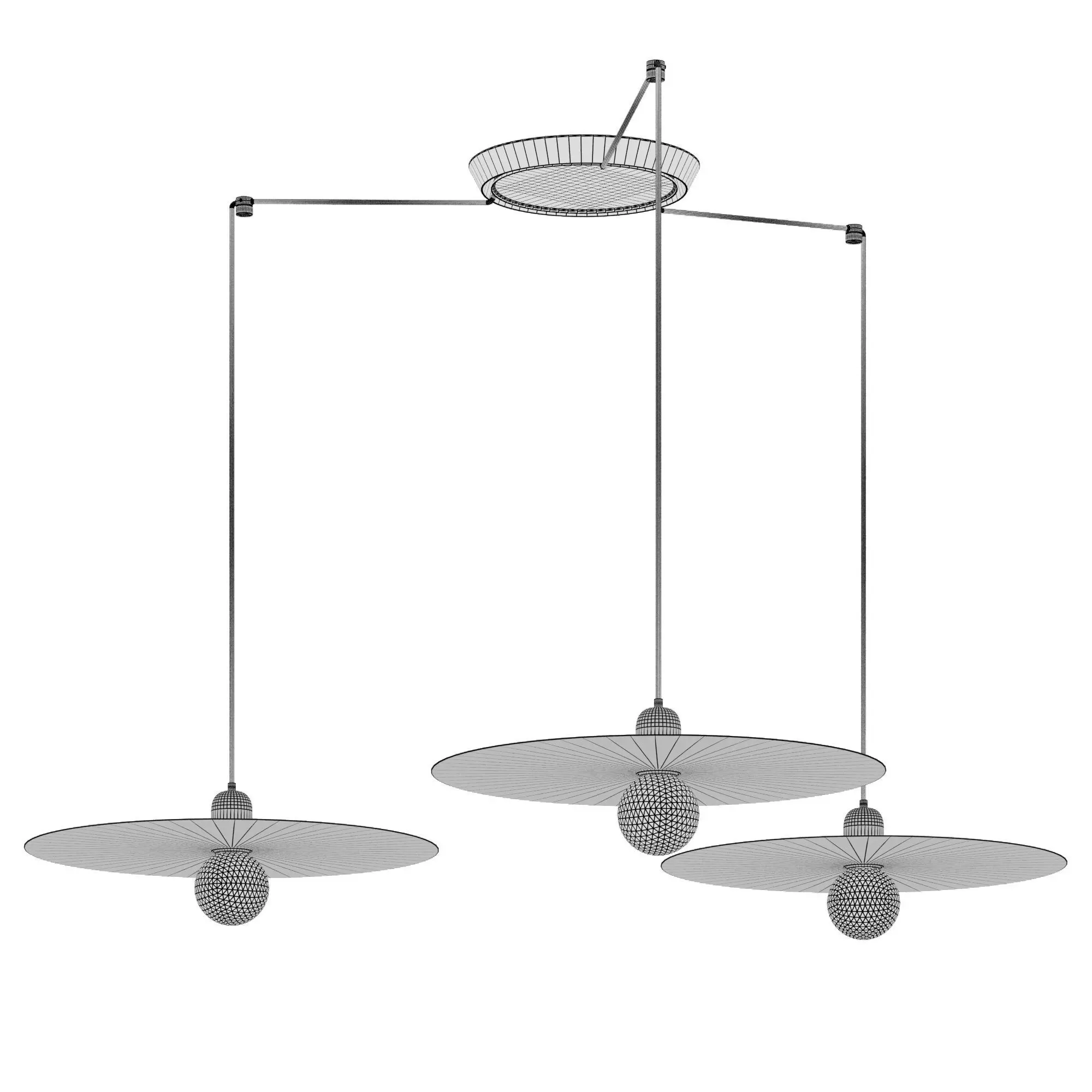 Chandelier Faro Barcelona PLAT 3L 3D model_5