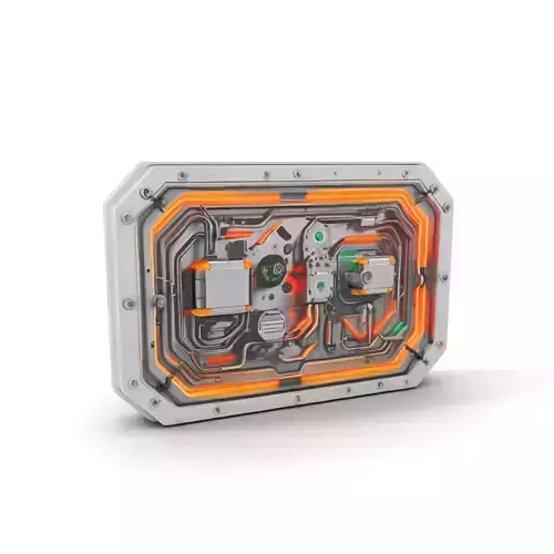 Futuristic Control Panel model pack Low-poly 3D model