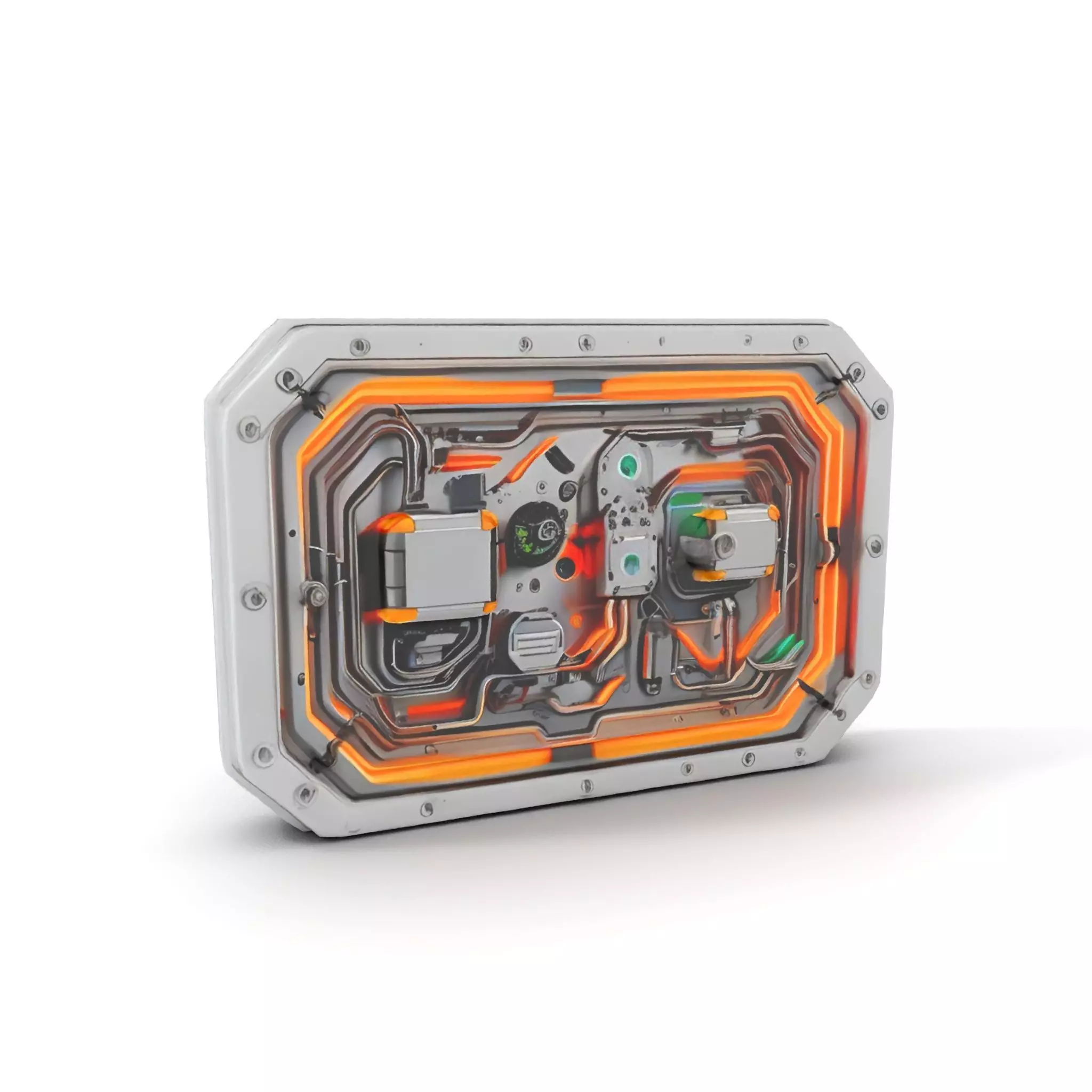 Futuristic Control Panel model pack Low-poly 3D model_5