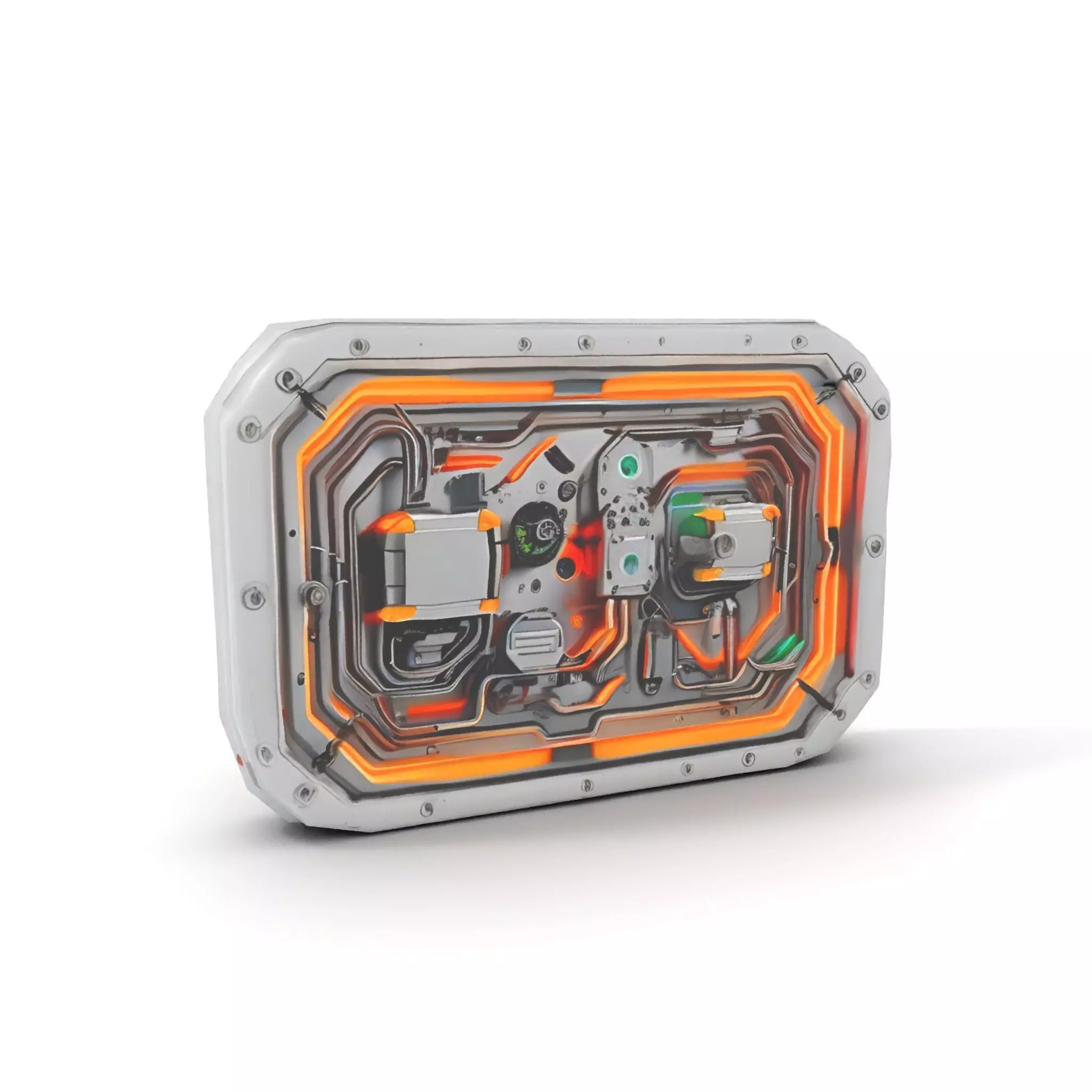 Futuristic Control Panel model pack Low-poly 3D model_15