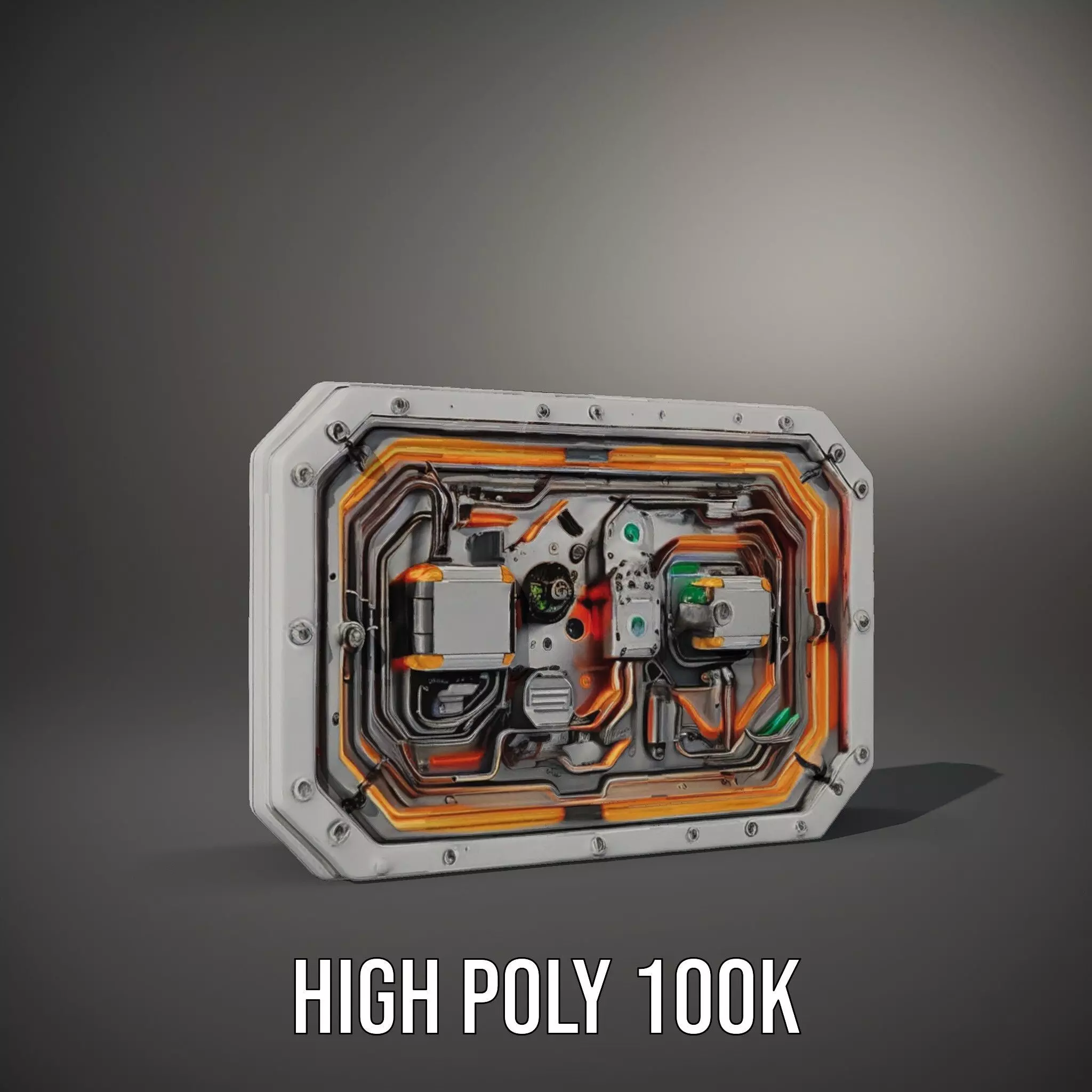 Futuristic Control Panel model pack Low-poly 3D model_8