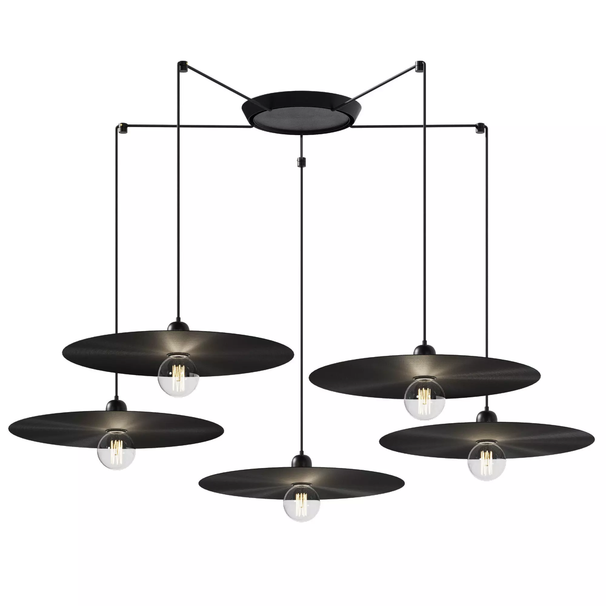 Chandelier Faro Barcelona PLAT 5L 3D model_1