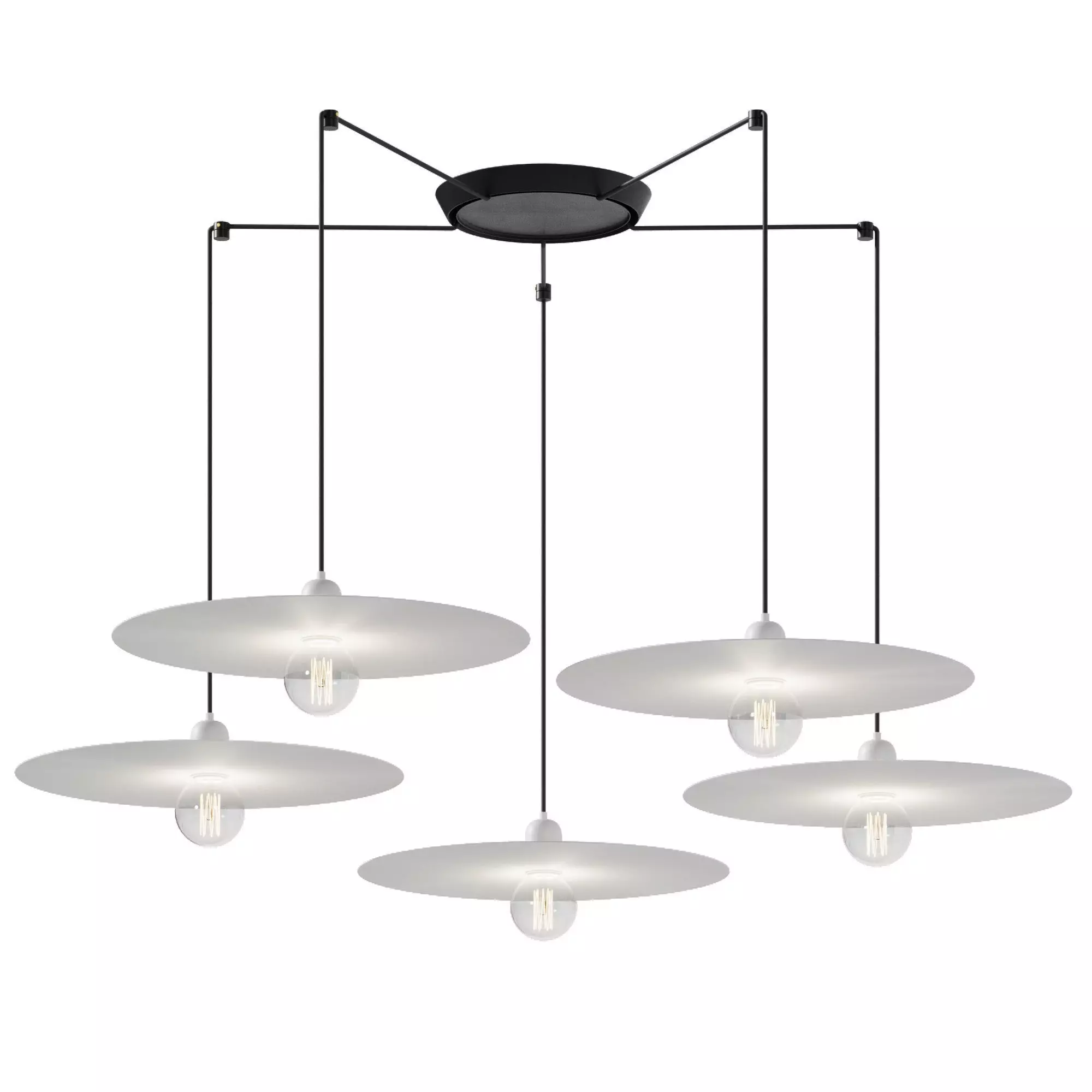Chandelier Faro Barcelona PLAT 5L 3D model_2