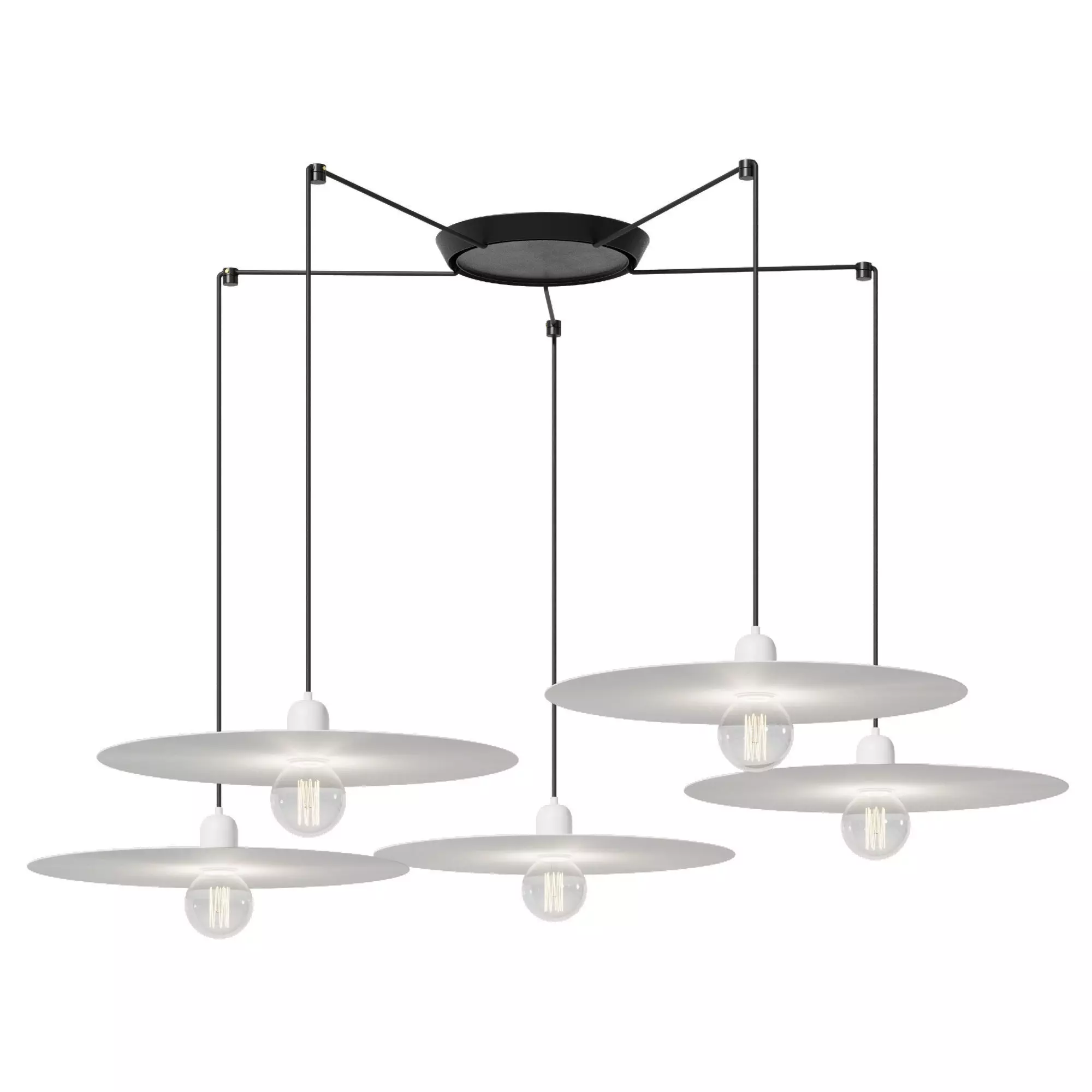 Chandelier Faro Barcelona PLAT 5L 3D model_4
