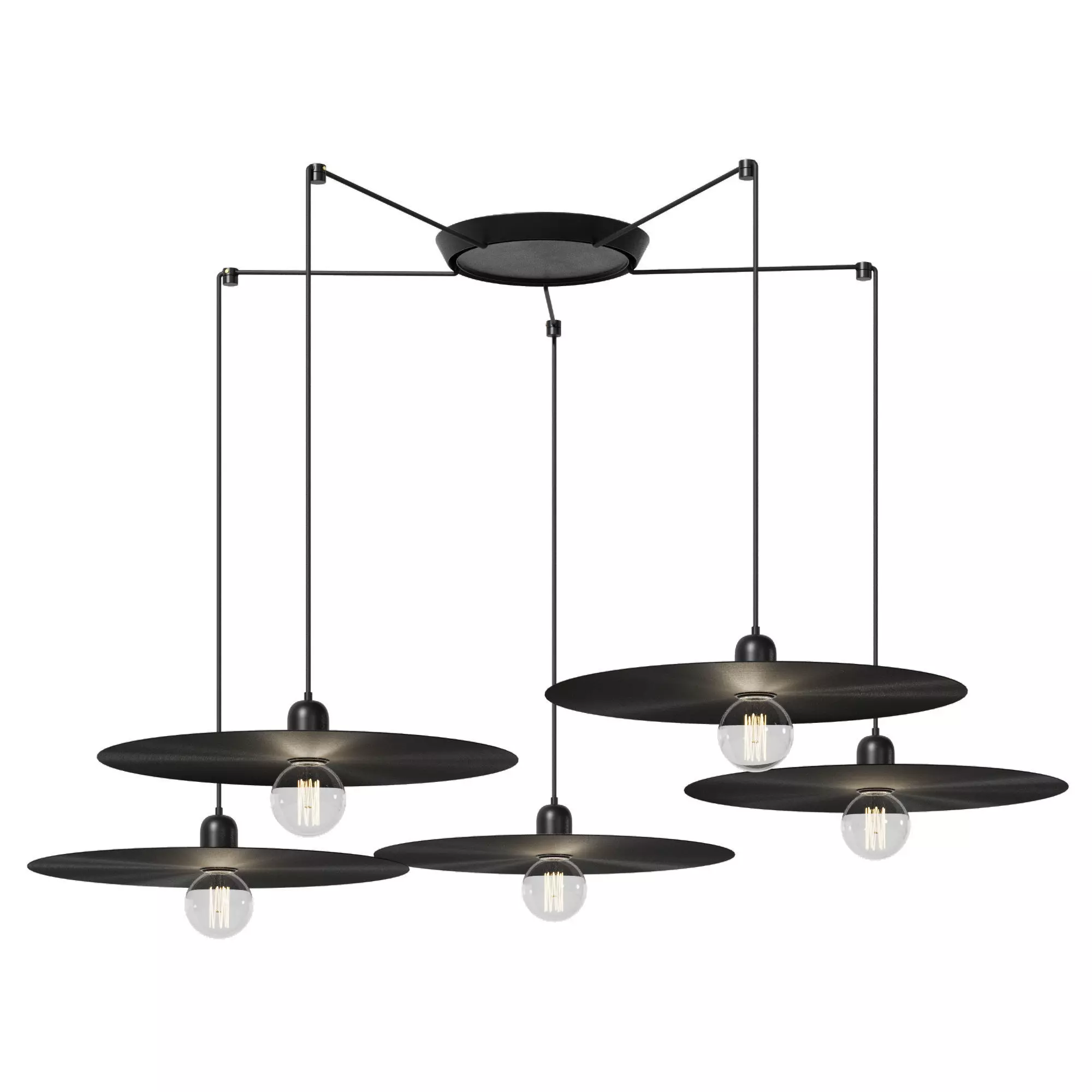 Chandelier Faro Barcelona PLAT 5L 3D model_3
