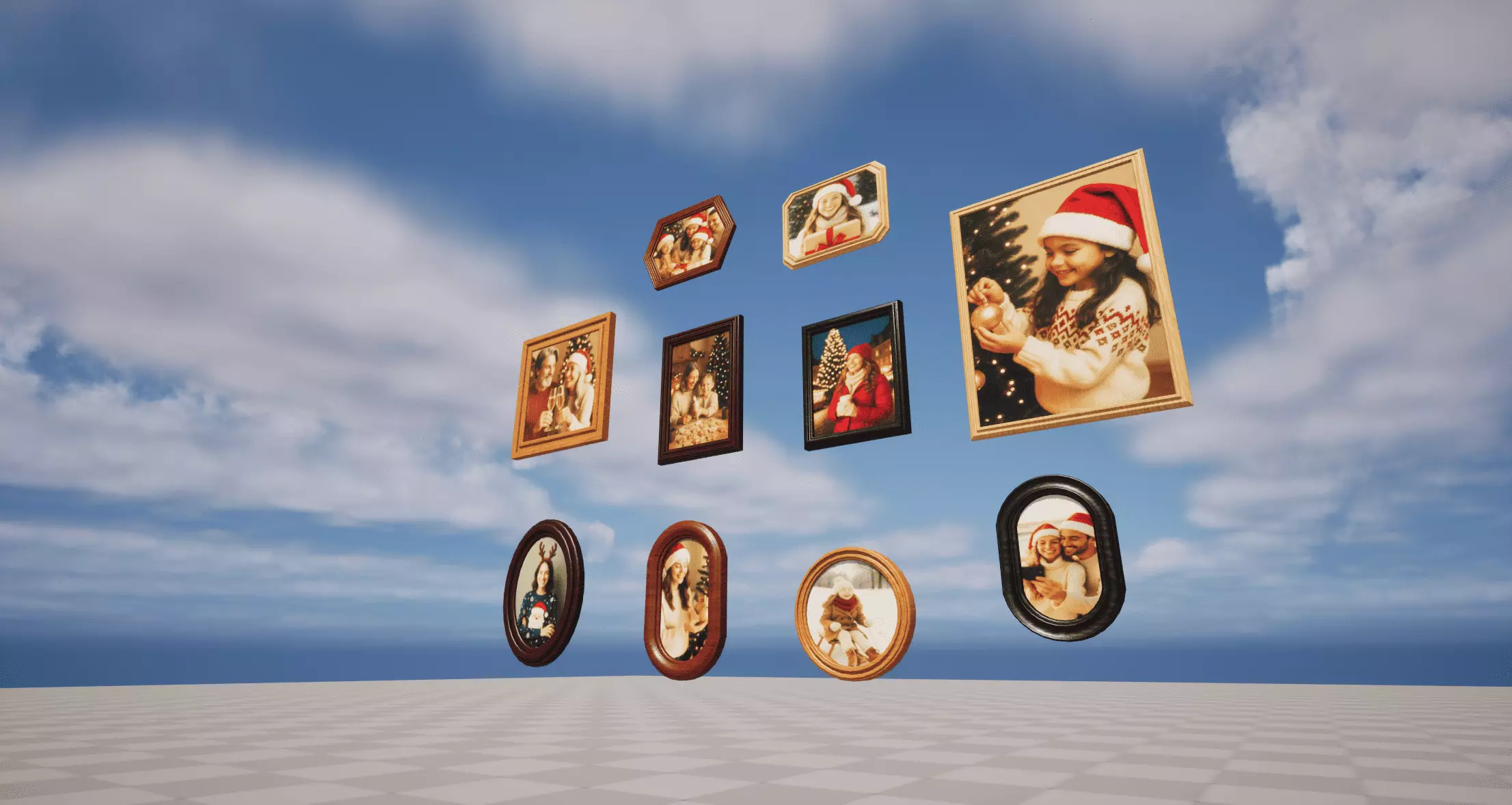 Holiday Photos Low-poly 3D model_2