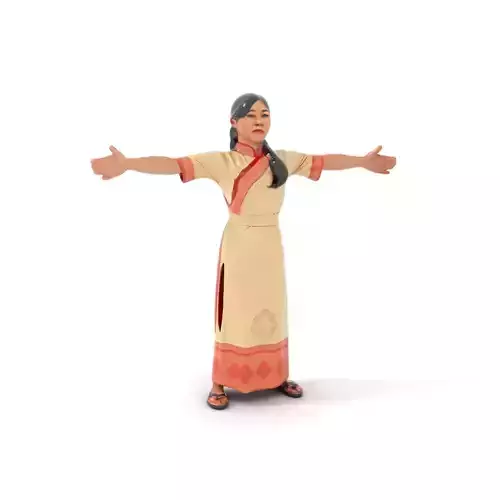 Traditional Silk Attire model pack