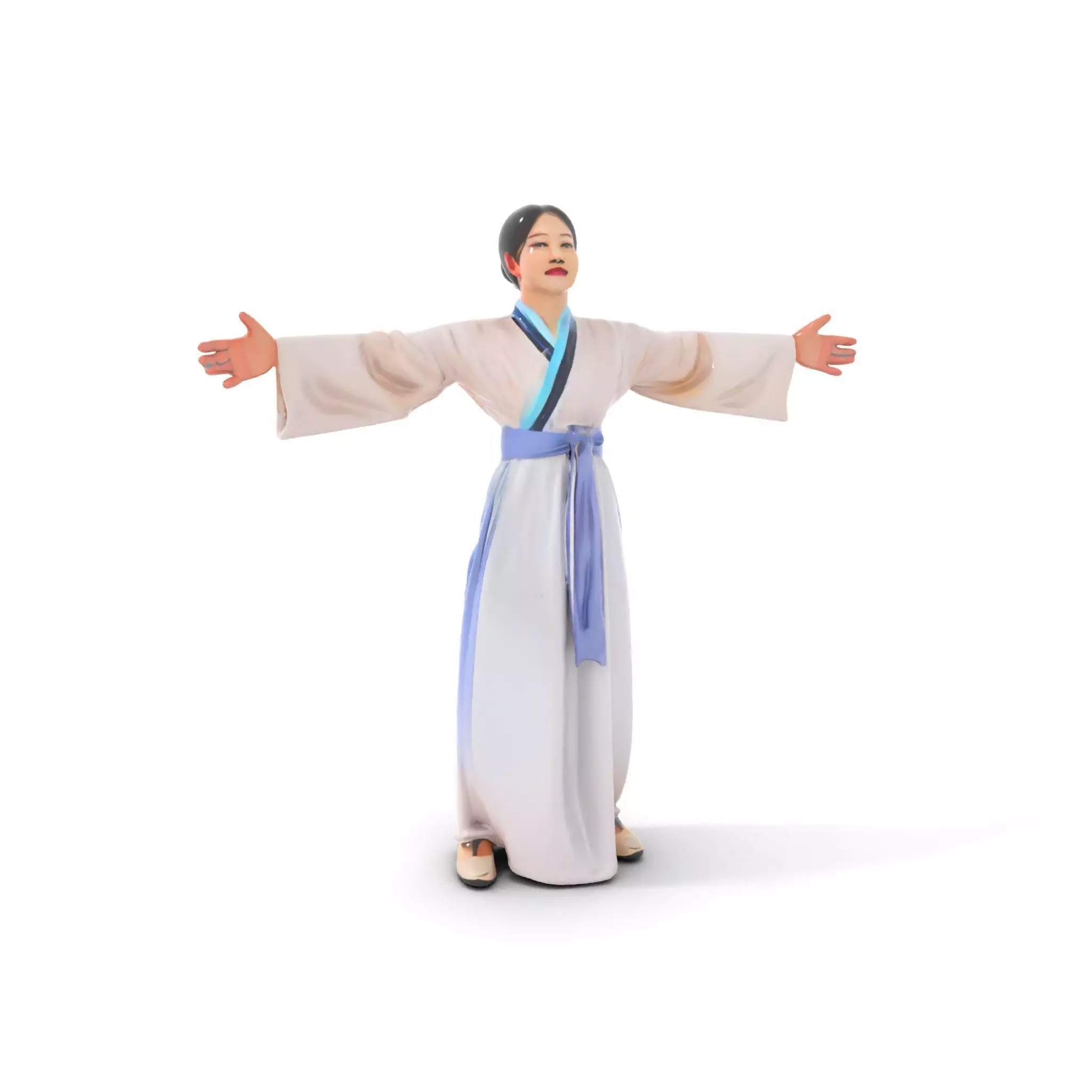 Traditional Hanbok Dress model pack Low-poly 3D model_0