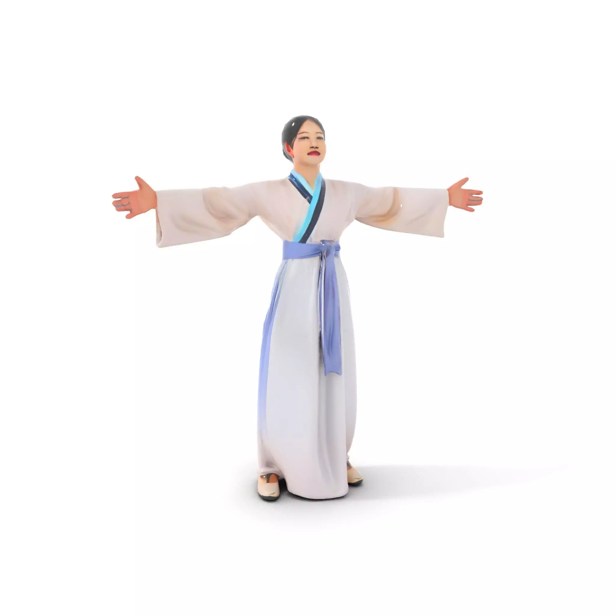 Traditional Hanbok Dress model pack Low-poly 3D model_9