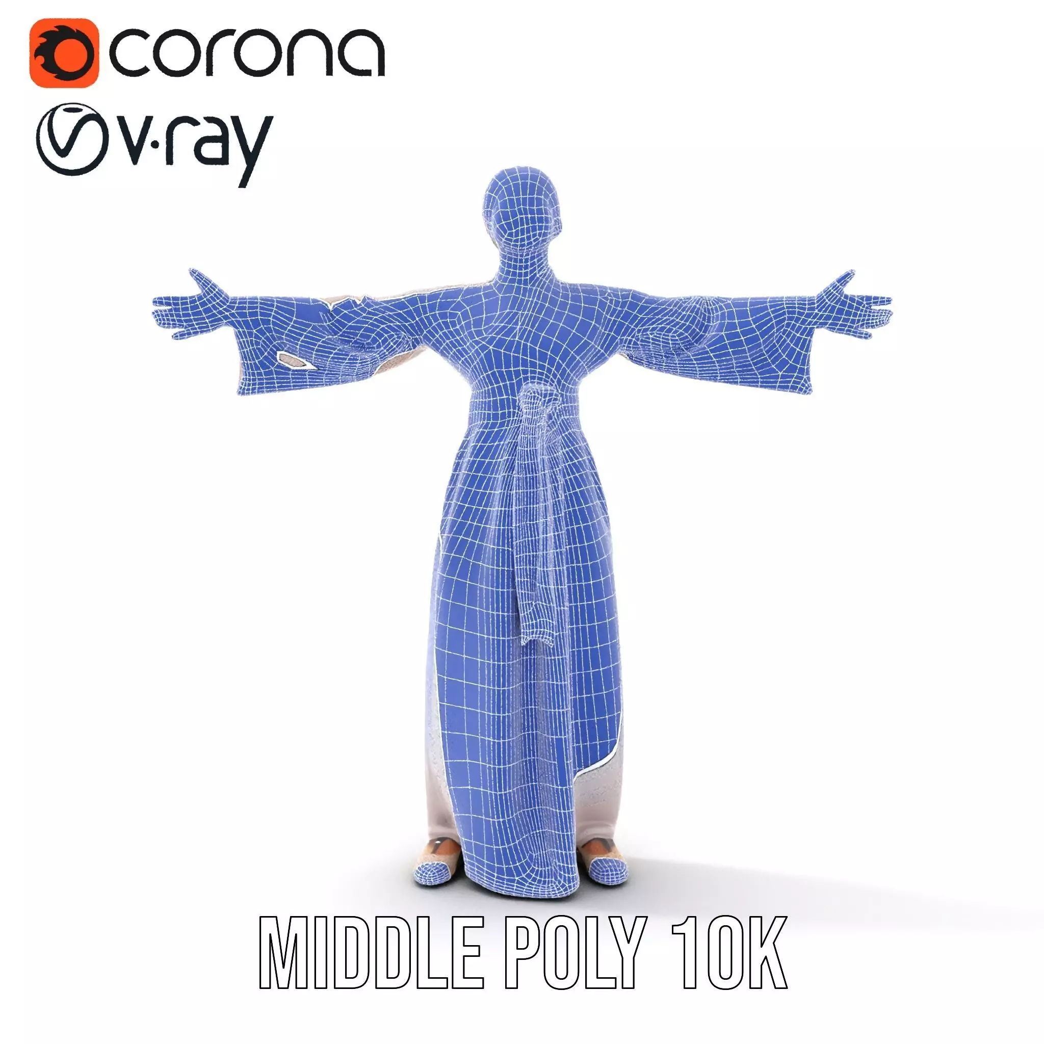 Traditional Hanbok Dress model pack Low-poly 3D model_18