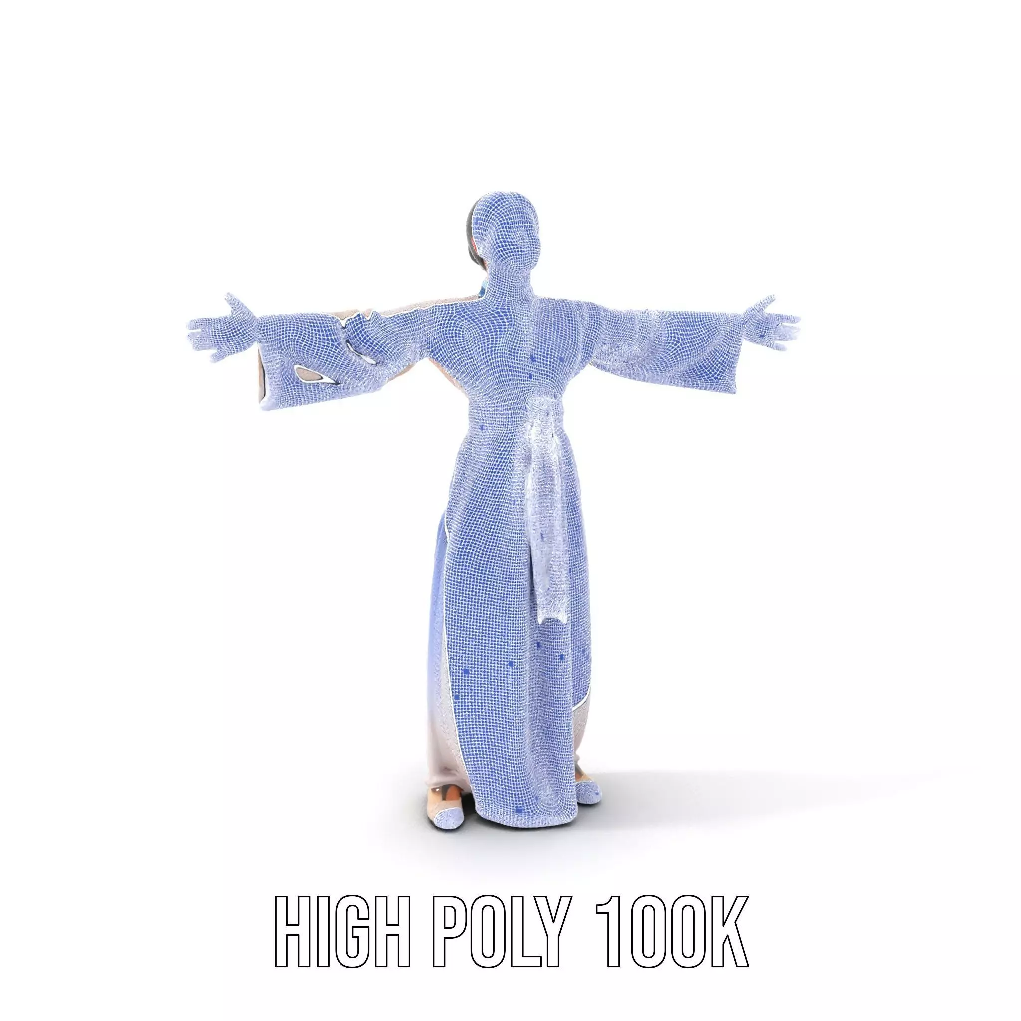 Traditional Hanbok Dress model pack Low-poly 3D model_4