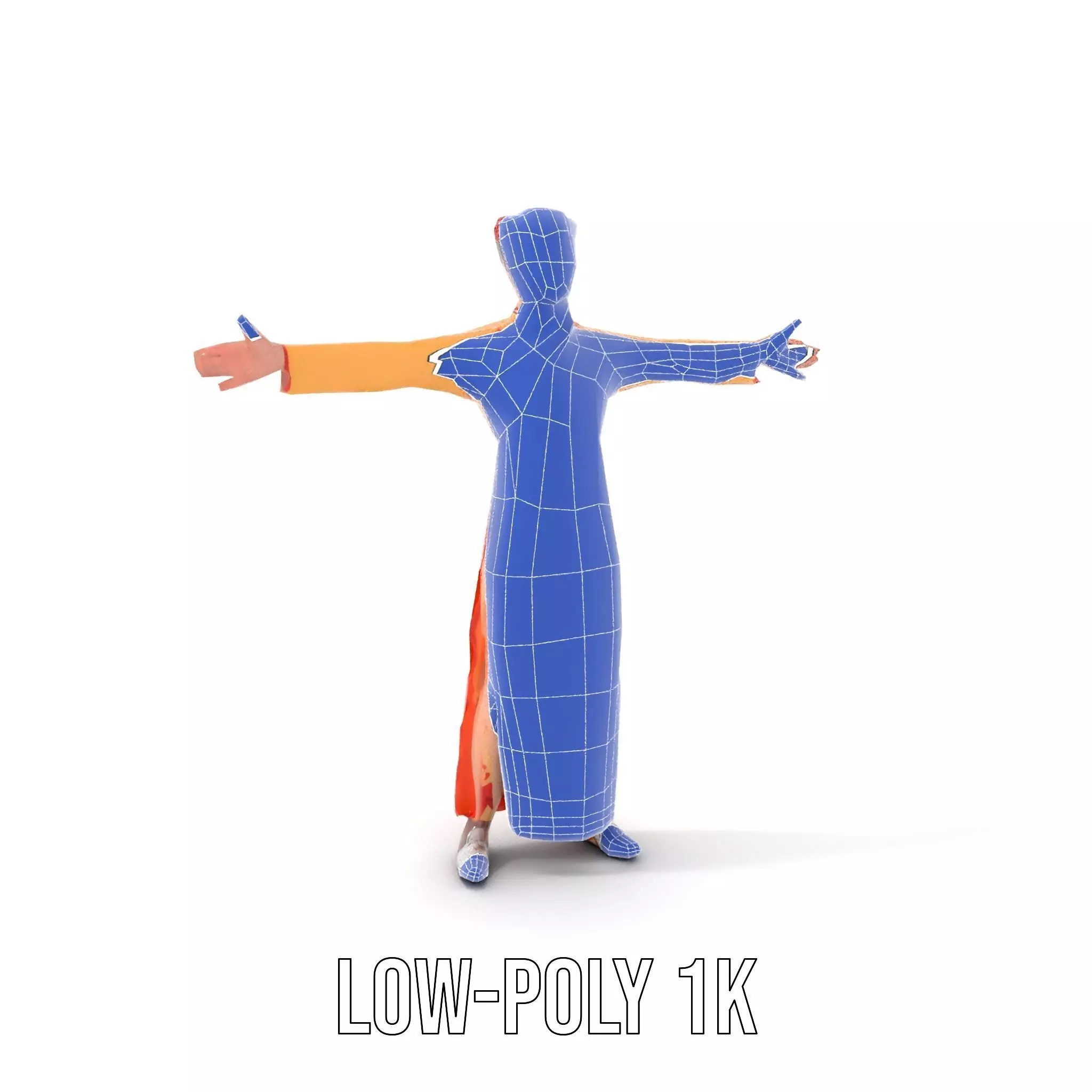 Elegant Floral Dress model pack Low-poly 3D model_22