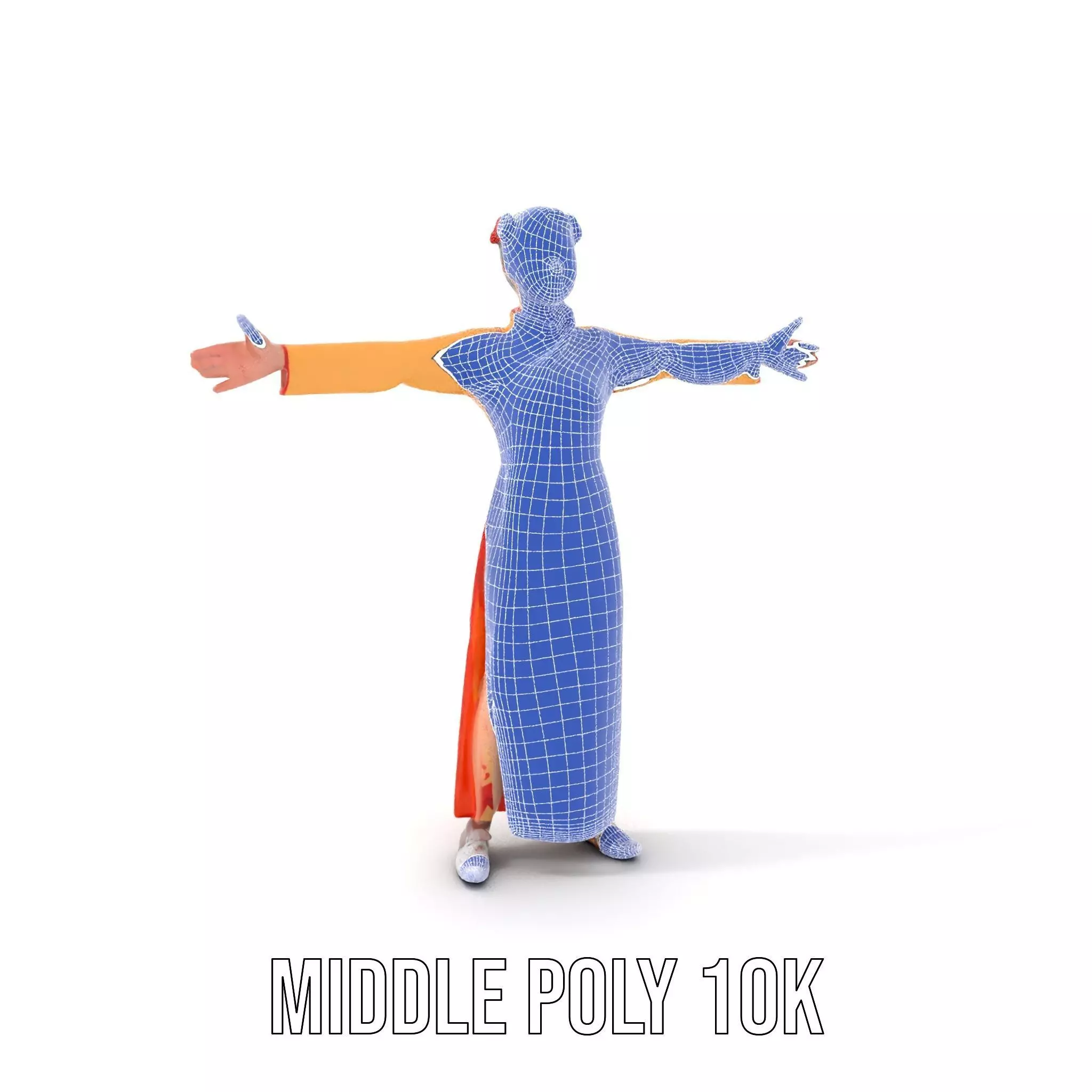 Elegant Floral Dress model pack Low-poly 3D model_15