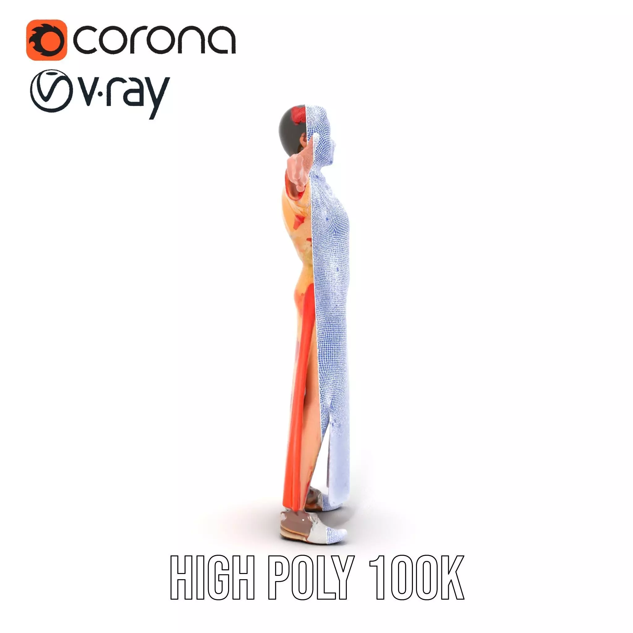 Elegant Floral Dress model pack Low-poly 3D model_32