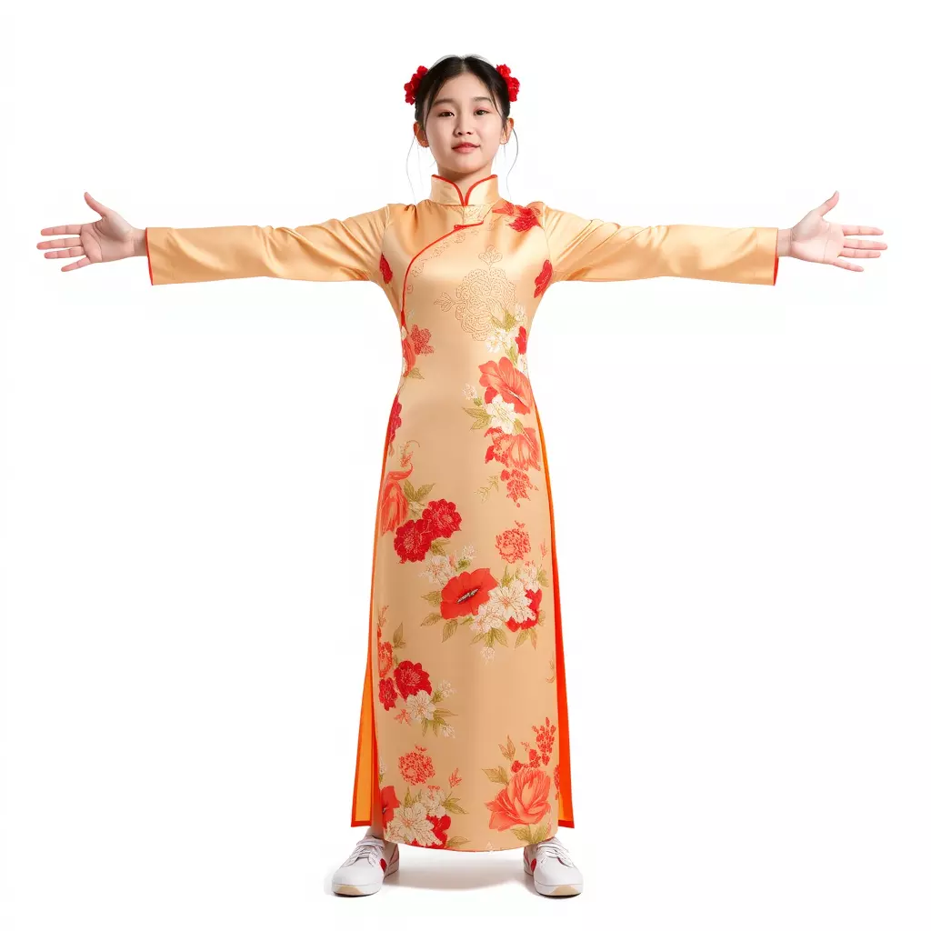 Elegant Floral Dress model pack Low-poly 3D model_2