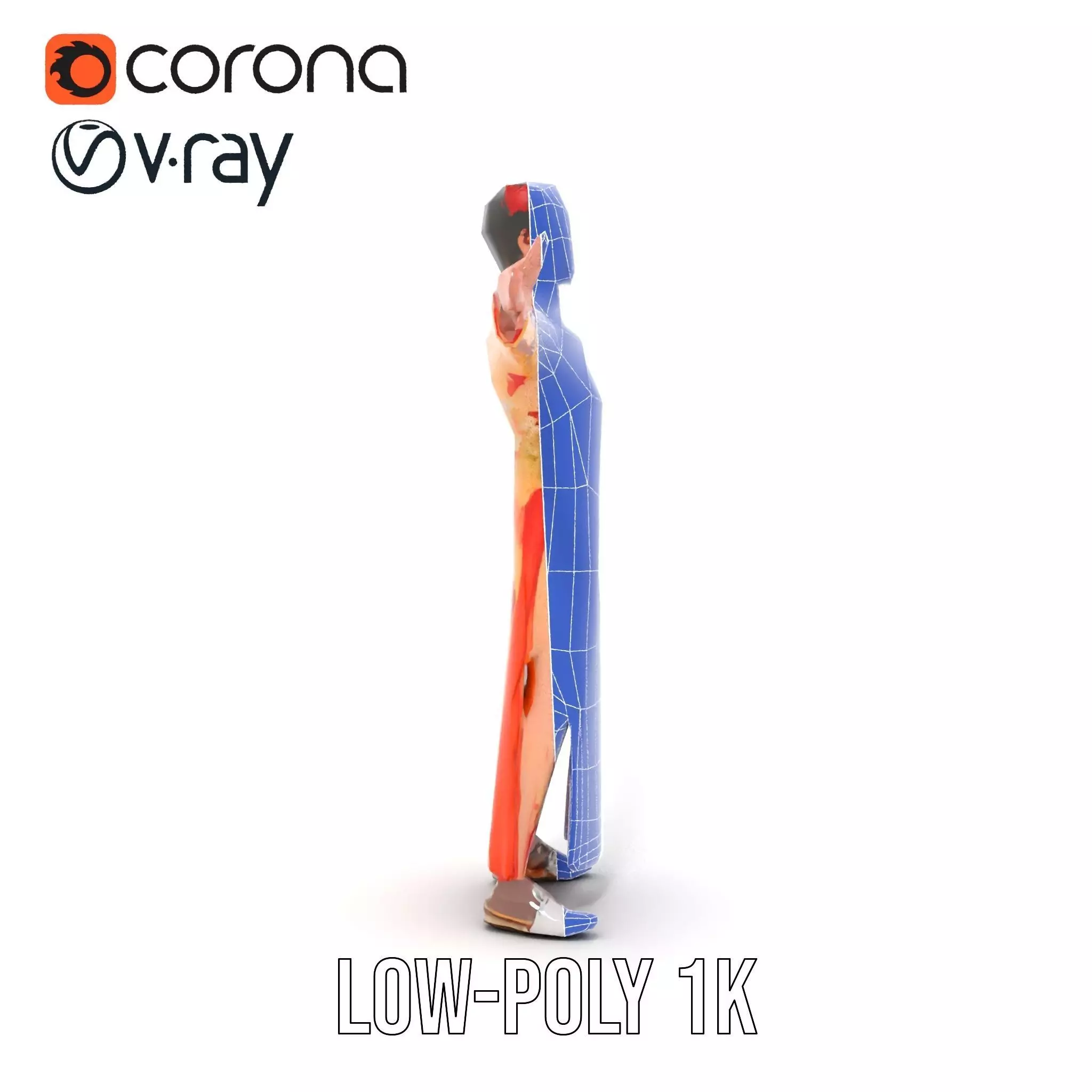 Elegant Floral Dress model pack Low-poly 3D model_28