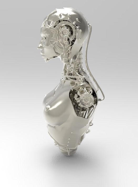 Female Robot 3D model_1