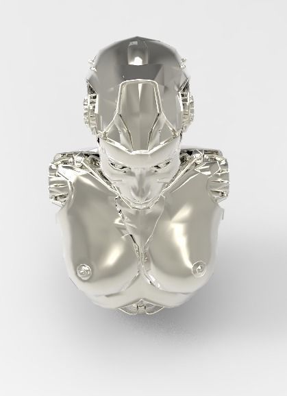 Female Robot 3D model_6