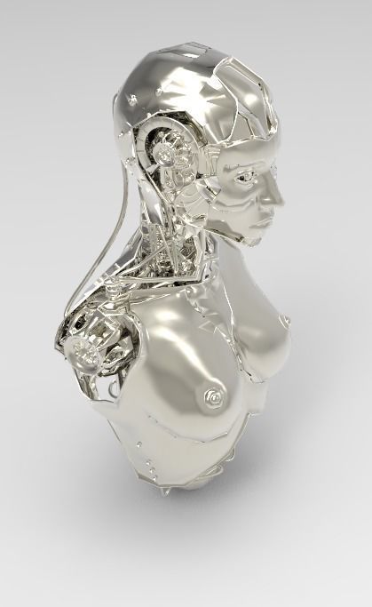 Female Robot 3D model_4