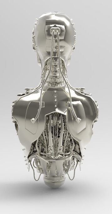 Female Robot 3D model_3