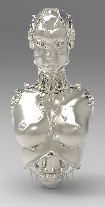 Female Robot 3D model_8