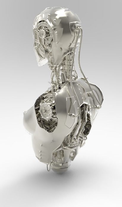 Female Robot 3D model_2