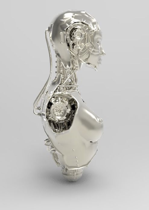 Female Robot 3D model_5