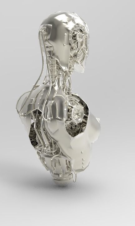 Female Robot 3D model_7