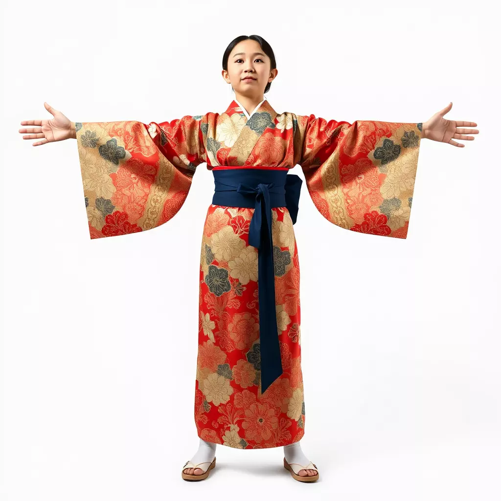 Floral Kimono Apparel model pack Low-poly 3D model_2