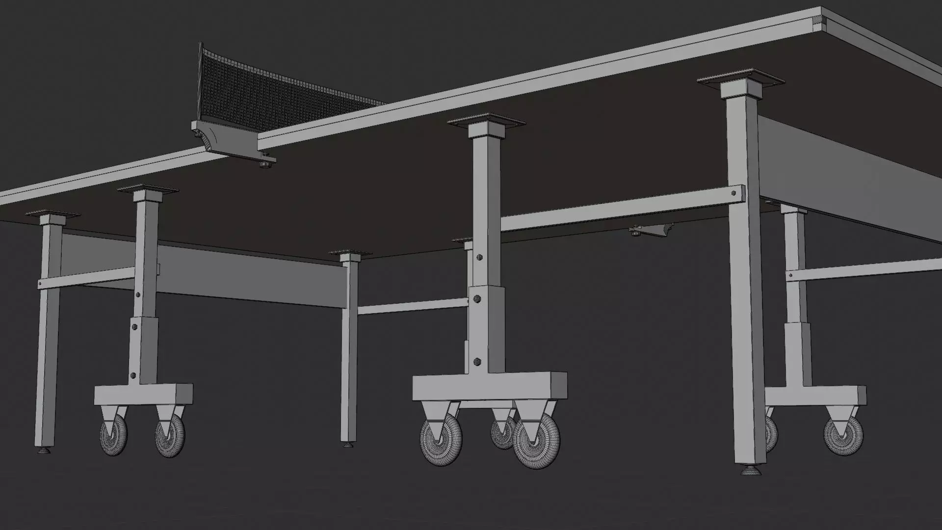 Ping Pong Table Low-poly 3D model_6