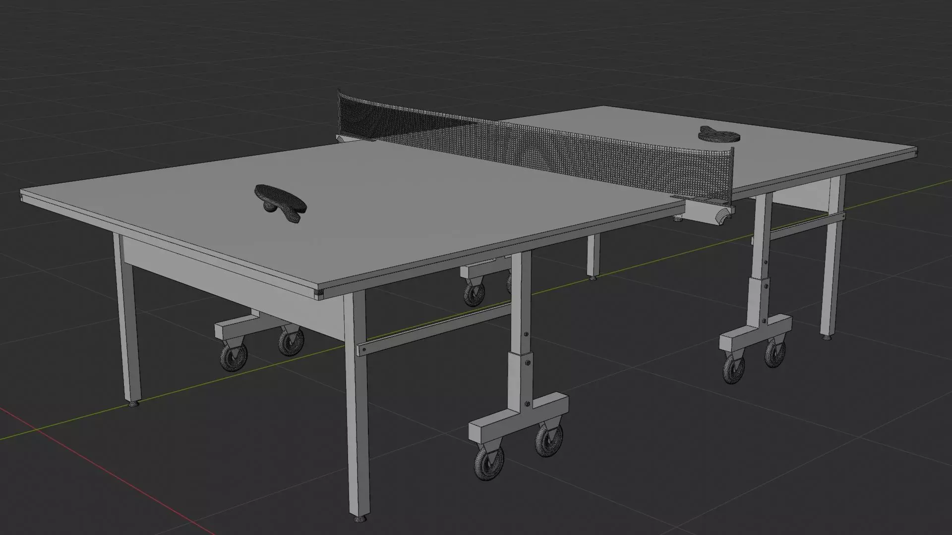 Ping Pong Table Low-poly 3D model_8