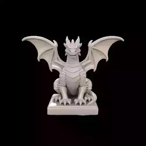 2232  Menacing Fairytale Dragon in Ivory  magic