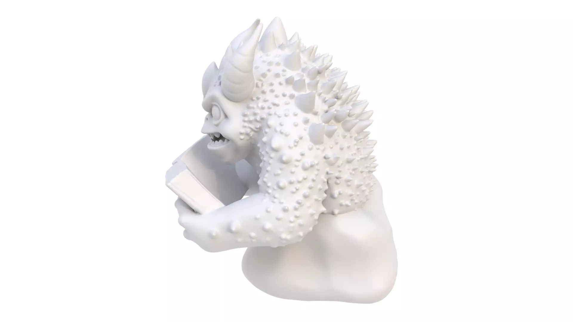 Monster with book 3D model_3